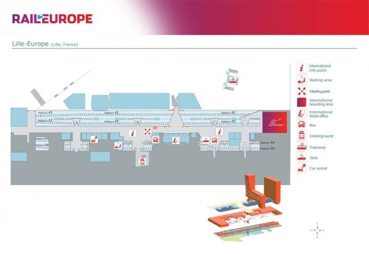 Lille evropës stacioni i trenit hartë