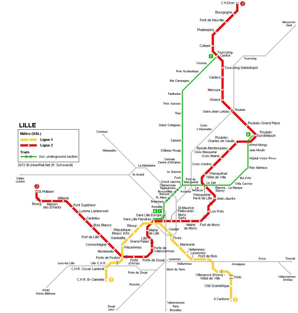 harta e Lille tren