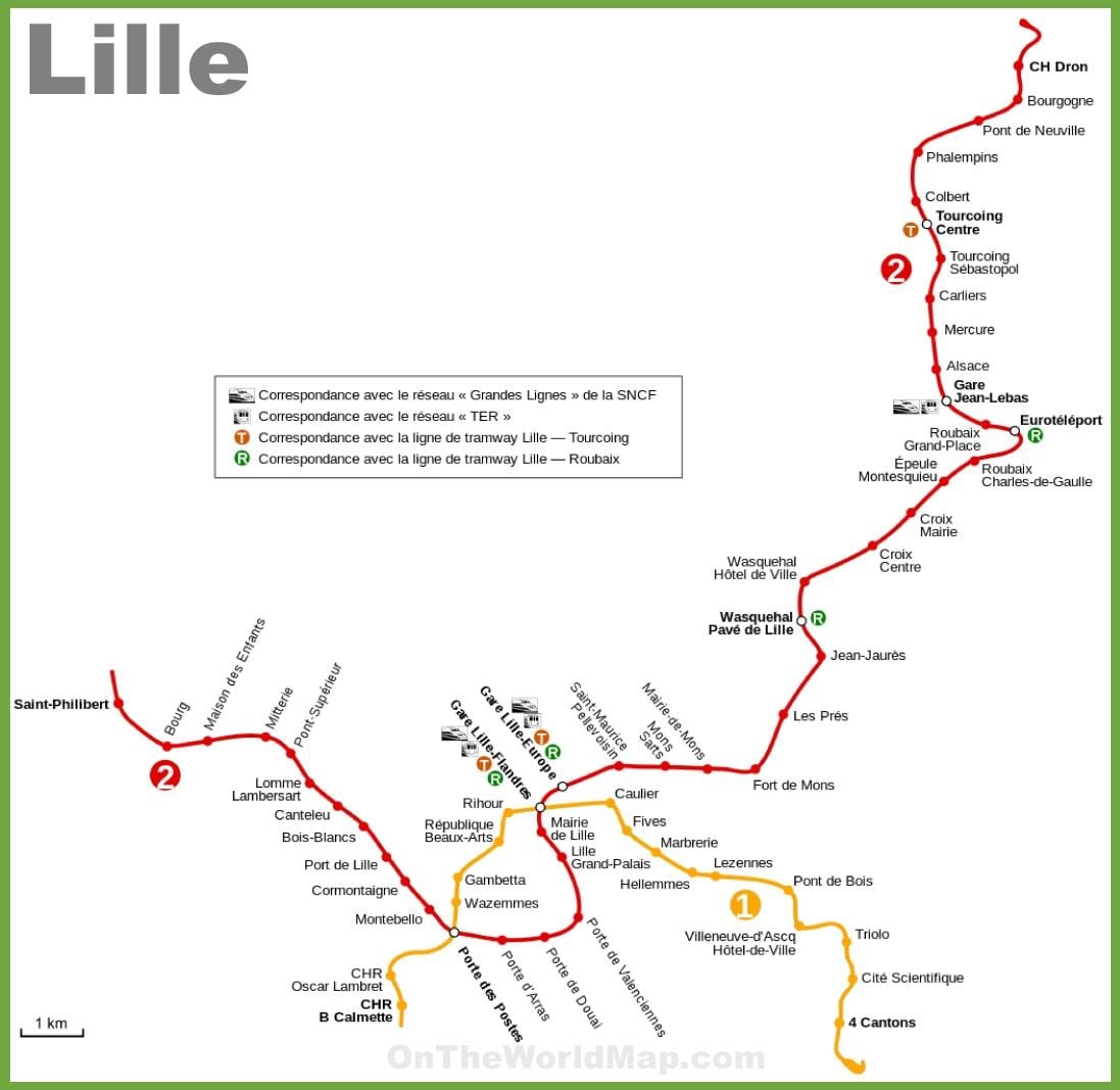 Lille metro hartë