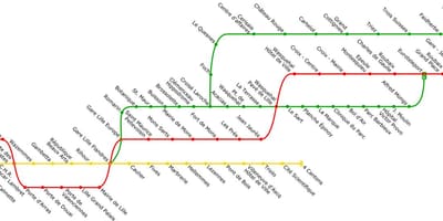 Harta e Lille tramvaj